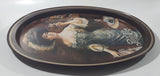 Vintage 1970s Pepsi Cola "Lady Gibson" Oval Brown Border Beverage Metal Serving Tray