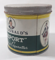 Vintage Macdonald's Export Finest Virginia Cigarette Tobacco 8 oz Metal Tin Can