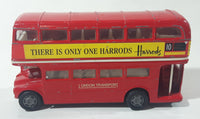 Harrods London Bus London Transport No. 61051 Red Double Decker Bus Die Cast Toy Car Vehicle