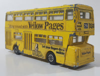 Vintage Dinky Toys Atlantean Bus Yellow Pages Double Decker Bus Die Cast Toy Car Vehicle