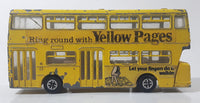 Vintage Dinky Toys Atlantean Bus Yellow Pages Double Decker Bus Die Cast Toy Car Vehicle