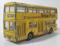 Vintage Dinky Toys Atlantean Bus Yellow Pages Double Decker Bus Die Cast Toy Car Vehicle