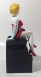 Rare 1983 Vandor Marilyn Monroe Sitting On A Black Piano 7 1/4" Tall Ceramic Pen Holder