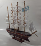 Japanese Nippon Maru Boat Lacquered Wood 12 1/4" Long Wood Ship Model