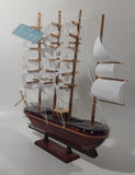 Japanese Nippon Maru Boat Lacquered Wood 12 1/4" Long Wood Ship Model