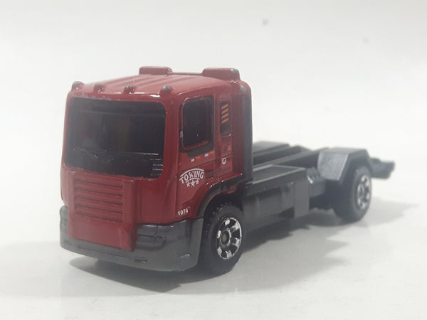2019 Matchbox MBX Service MBX Flatbed King Dark Red Die Cast Toy Car Vehicle Missing Bed