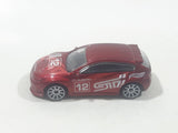 2012 Hot Wheels Subaru WRX STI Red Die Cast Toy Car Vehicle