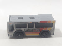 2019 Matchbox MBX Service Crew City Bus Grey Die Cast Toy Car Vehicle