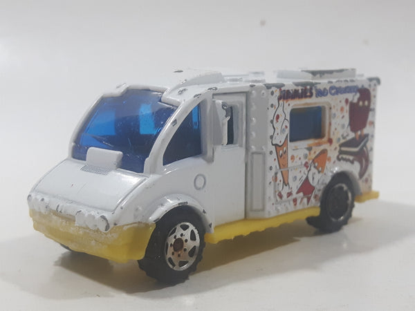 2002 Matchbox Kids' Cars of the Year Ice Cream Truck White Die Cast Toy Car Vehicle with Opening Door