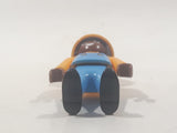 2005 Geobra Playmobil Santa's Workshop Advent Calendar Elf in Yellow with Blue Overalls 2 3/8" Tall Toy Figure