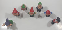 Vintage Snow White and The Seven Dwarfs 2 1/2" Tall Toy Rubber Figure Set of 7