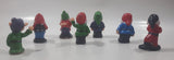 Vintage Snow White and The Seven Dwarfs 2 1/2" Tall Toy Rubber Figure Set of 7