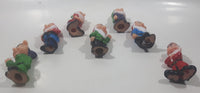 Vintage Snow White and The Seven Dwarfs 2 1/2" Tall Toy Rubber Figure Set of 7