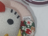 2006 Sanrio Hello Kitty Pocket Mirror in 3D Embroidered Cover