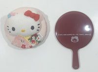 2006 Sanrio Hello Kitty Pocket Mirror in 3D Embroidered Cover