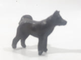 Vintage Akita Inu Dog Miniature 1 3/4" Long Cast Metal Figurine Made in Japan