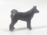 Vintage Akita Inu Dog Miniature 1 3/4" Long Cast Metal Figurine Made in Japan