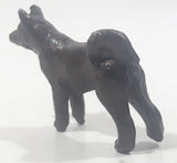 Vintage Akita Inu Dog Miniature 1 3/4" Long Cast Metal Figurine Made in Japan