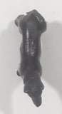 Vintage Akita Inu Dog Miniature 1 3/4" Long Cast Metal Figurine Made in Japan