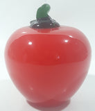 Vintage Art Glass Fruit Red Apple 3 1/2" Tall Ornament