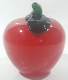 Vintage Art Glass Fruit Red Apple 3 1/2" Tall Ornament