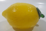 Vintage Art Glass Fruit Yellow Lemon 5" Tall Ornament