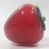 Vintage Art Glass Fruit Strawberry 2 3/4" Tall Ornament