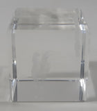 Air Canada Chinese New Year Rooster Clear Glass Cube Shaped Paper Weight