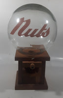 Vintage Glass Globe 14" Tall Wooden Based Peanut Nut Dispenser Bar Pub Lounge Collectible