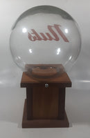 Vintage Glass Globe 14" Tall Wooden Based Peanut Nut Dispenser Bar Pub Lounge Collectible