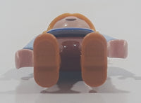 1992 Geobra Playmobil Small Blonde Child Brown Pants Blue Shirt with Horse 2 1/8" Tall Toy Figure