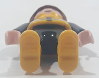 1992 Geobra Playmobil Small Brunette Child Black Pants Yellow Green Black Vest 2 1/8" Tall Toy Figure