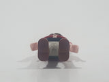 1992 Geobra Playmobil Small Brunette Girl Child Grey Pants Pink and Black Shirt with Magenta Vest 2 1/8" Tall Toy Figure