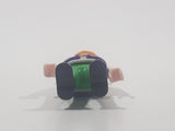 1992 Geobra Playmobil Small Blonde Girl Child Green Pants White Shirt with Purple Vest 2 1/8" Tall Toy Figure