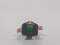 1992 Geobra Playmobil Small Blonde Girl Child Green Pants White Shirt with Purple Vest 2 1/8" Tall Toy Figure