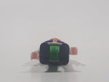 1992 Geobra Playmobil Small Blonde Girl Child Green Pants White Shirt with Purple Vest 2 1/8" Tall Toy Figure
