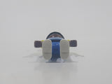 1995 Geobra Playmobil Small Black Haired Boy Child Blue Pants Two Tone Blue and Fluorescent Green Sleeved Shirt 2 1/8" Tall Toy Figure