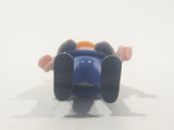 1992 Geobra Playmobil Blonde Hair Blue Pants Grey Blue and Red Plaid Shirt with Grey Jacket 2 3/4" Tall Toy Figure