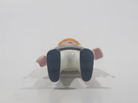 1990 Geobra Playmobil Blonde Hair White Pants White Black Red Plaid Shirt 2 3/4" Tall Toy Figure