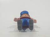 1992 Geobra Playmobil Blonde Hair Blue Pants Orange and Yellow Jacket with Blue Baseball Cap 2 3/4" Tall Toy Figure