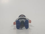 1995 Geobra Playmobil Grey Hair Grey Pants White and Grey Top Medieval Soldier 2 3/4" Tall Toy Figure