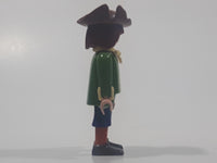 2006 Geobra Playmobil Brown Hair Blue Pants Green Top 2 3/4" Tall Toy Figure