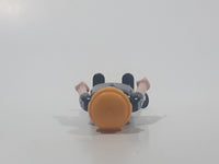 1997 Geobra Playmobil Blonde Hair Black Uniform Police Officer 2 3/4" Tall Toy Figure