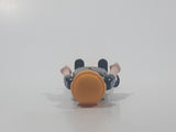 1997 Geobra Playmobil Blonde Hair Black Uniform Police Officer 2 3/4" Tall Toy Figure
