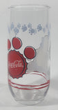 1999 Coca Cola Polar Bear and Paw Prints 5 3/4" Tall Glass Cup