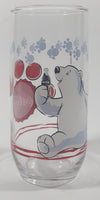 1999 Coca Cola Polar Bear and Paw Prints 5 3/4" Tall Glass Cup