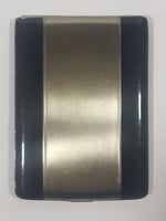 Vintage Black Striped Metal Cigarette Case Holder
