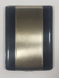 Vintage Black Striped Metal Cigarette Case Holder