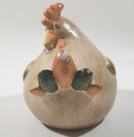 Laying Chicken Hen 5" Tall Ceramic Ornament