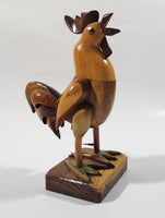 Rooster Chicken 6 1/2" Tall Wood Sculpture Ornament